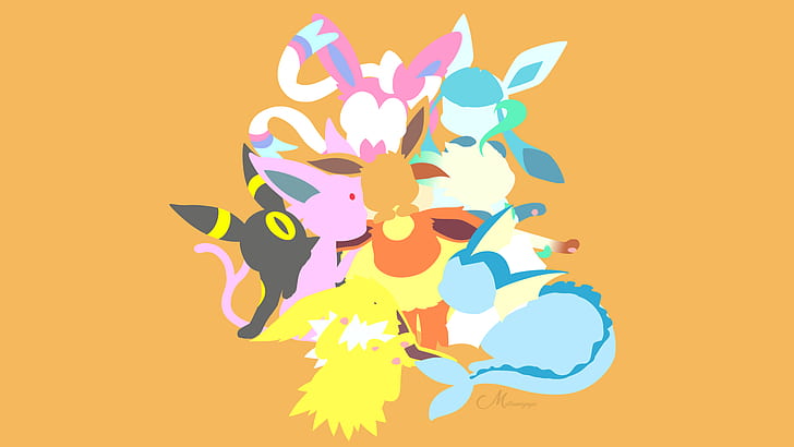 Pokémon, Eevee (Pokémon), Espeon (Pokémon), Flareon (Pokémon), HD wallpaper