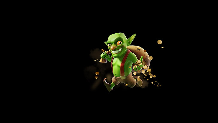 clash of clans, supercell, games, 2016 games, black background, HD wallpaper