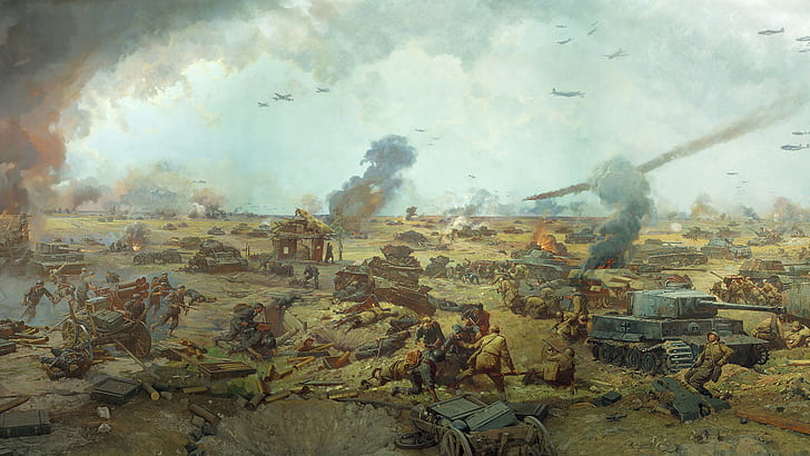 Battle WWII World War Painting HD, digital/artwork, HD wallpaper