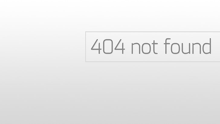 404 Not Found, White Background
