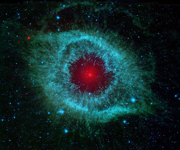 nebula, snail, spitzer, infrared, helix