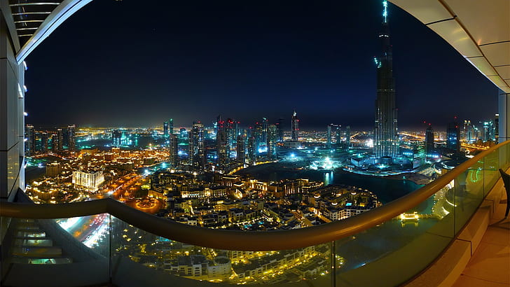 city lights, Dubai, architecture, building exterior, built structure