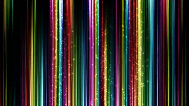 abstract, colorful, spectrum, digital art, lines, HD wallpaper