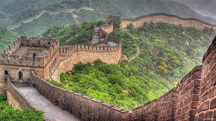 nature, Great Wall of China, architecture, the past, history, HD wallpaper