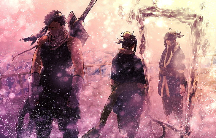 Seven Swords Man digital wallpaper, Naruto Shippuuden, Momochi Zabuza
