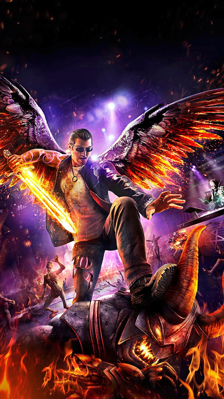 Saints Row: Gat Out Of Hell Action, animated male illustration, HD wallpaper
