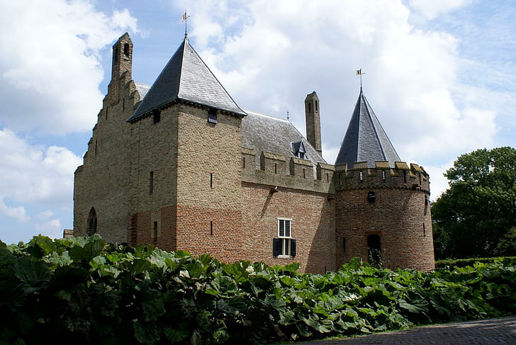 Dutch Castle Radboud, concrete castle, medieval, middle ages, HD wallpaper