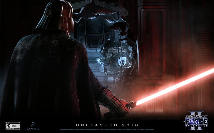 Star Wars The Force Unleashed Darth Vader Lightsaber HD, video games, HD wallpaper