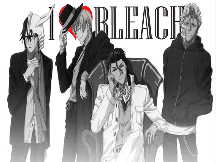 aizen sosuke black and white Hueco Mundo Mafia Anime Bleach HD Art, HD wallpaper