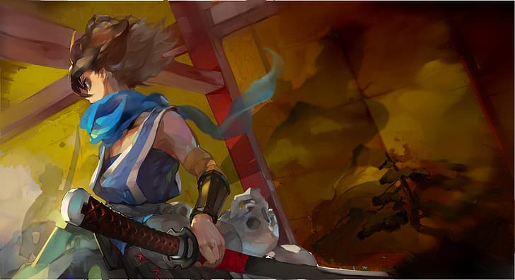 Muramasa: The Demon Blade, Ninja, katana, artwork, anime boys, HD wallpaper