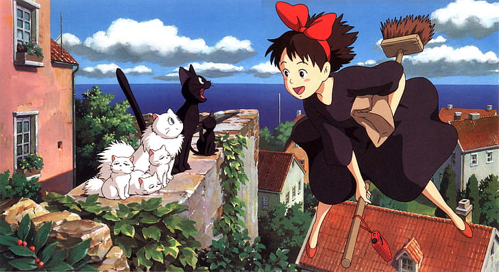 anime girls  anime  Kikis Delivery Service  Studio Ghibli