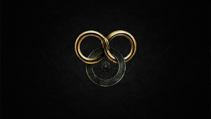 Fantasy, Ouroboros, gold colored, jewelry, wedding ring, circle, HD wallpaper