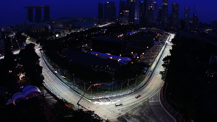 cars ferrari buildings singapore formula one fernando alonso nico rosberg ferrari f2012 night race s Cars Ferrari HD Art