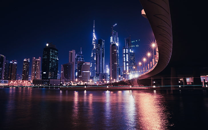 Dubai arab emirates skyscrapers HD desktop wallpap.., architecture