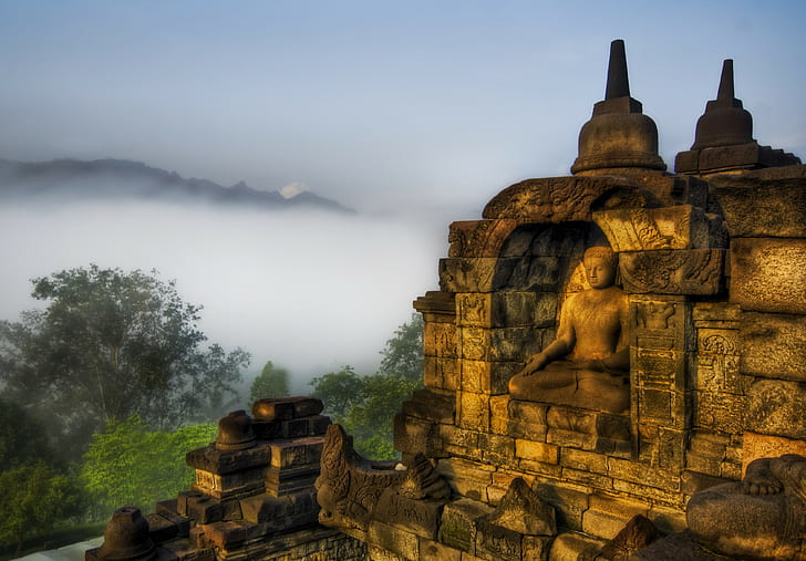 architecture, religious, temple, Indonesia, Buddha, Buddhism
