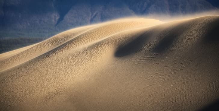 sandstorms, dunes, desert, landscape, wavy, HD wallpaper