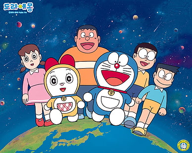 Doraemon Nobita Shizuka Minamoto With Wings In Blue Sky Background Cartoon  HD wallpaper  Peakpx