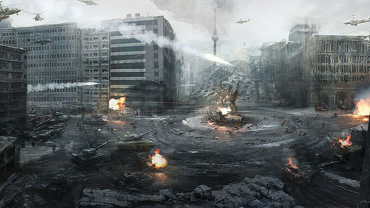 video games, artwork, Call of Duty: Modern Warfare 3, Berlin, HD wallpaper