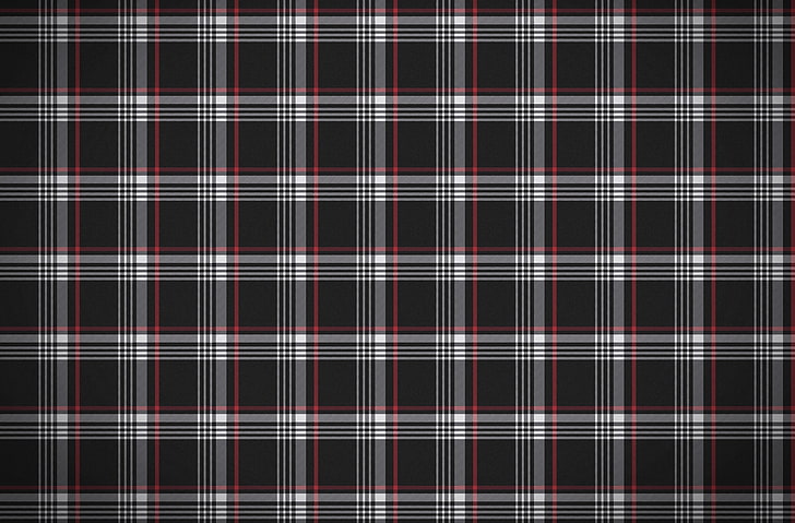 Golf GTI plaid, Aero, Patterns, backgrounds, full frame, red, HD wallpaper