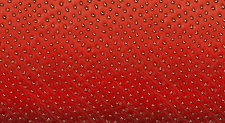 Strawberry, red leather textile, Aero, Patterns, backgrounds, HD wallpaper
