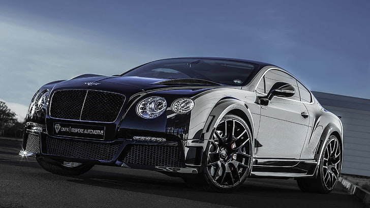 Hd Wallpaper Black Bentley Continental Coupe Gt Onyx Tuning Front Car Wallpaper Flare