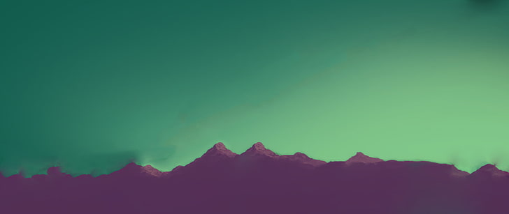 mountain range, pink, mountains, turquoise, simple, beauty in nature