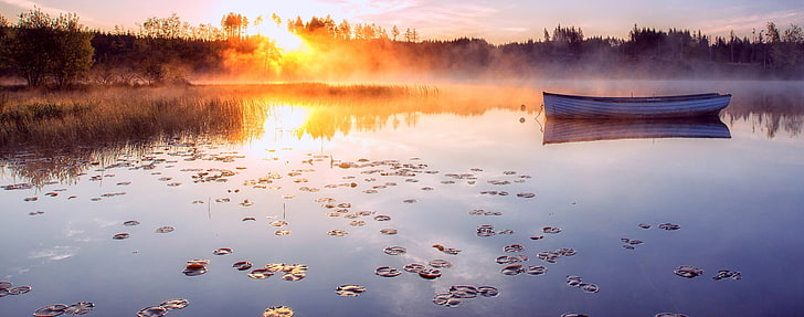 A Blazing Sunrise, Europe, United Kingdom, Nature, Beautiful, HD wallpaper