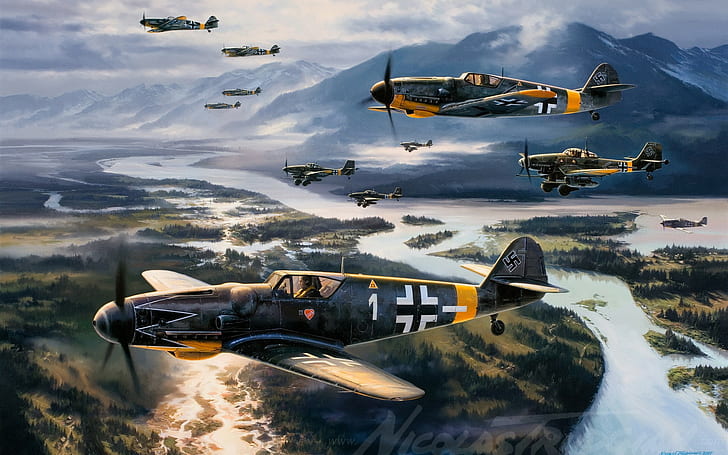 aircraft, airplane, Germany, Luftwaffe, Messerschmitt, Messerschmitt Bf 109