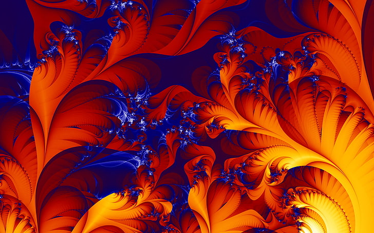 psychedelic, trippy, colorful, fractal, backgrounds, full frame, HD wallpaper
