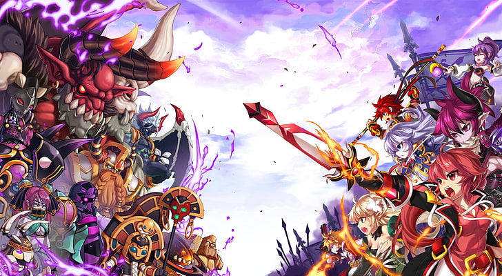 grand chase, anime mmorpg, anime style games, multi colored, HD wallpaper