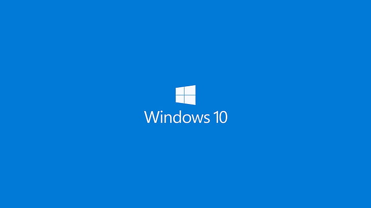 blue, logo, minimalism, technology, window, Windows 10 HD wallpaper