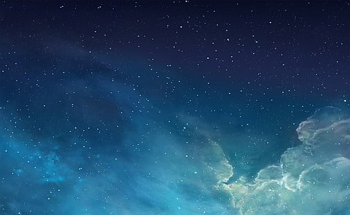 Hd Wallpaper Ios 7 Galaxy Brand Desktop Wallpaper Blue Starry