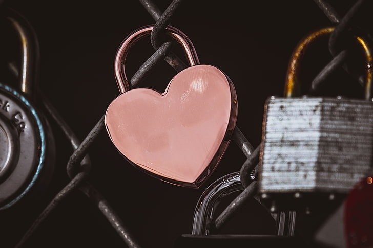 HD wallpaper: heart-shape pink metal padlock, heart shape, love, positive  emotion | Wallpaper Flare