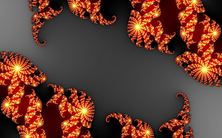 red and black background, abstract, blue, orange, fire, backgrounds, HD wallpaper