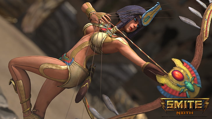 Smite Neith wallpaper, fantasy girl, one person, real people, HD wallpaper