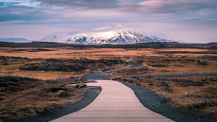 gray road, iceland, iceland, Tindfjallajokull, Landscape photography, HD wallpaper