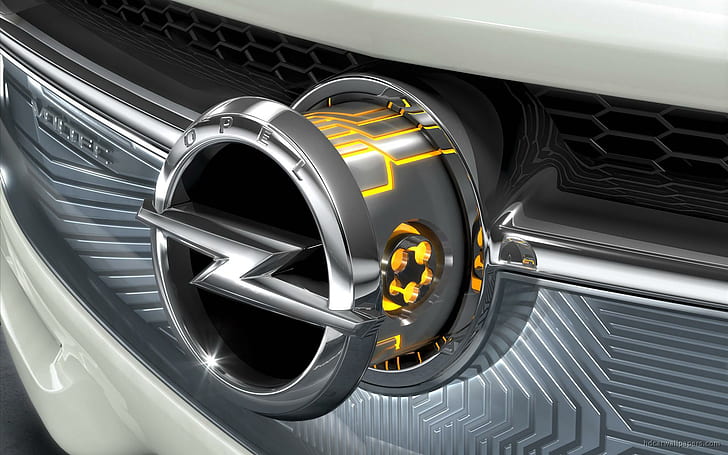 2010 Opel Concept, chrome opel emblem, cars, HD wallpaper