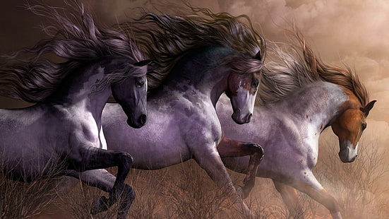 Hd Wallpaper Horse Horses Mane Mustang Horse Gallop Running Motion Wallpaper Flare