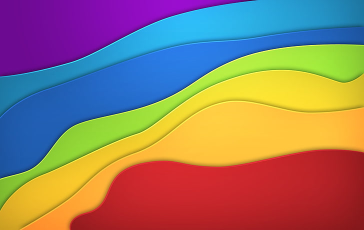 multicolored abstract painting, rainbow, background, backgrounds, HD wallpaper