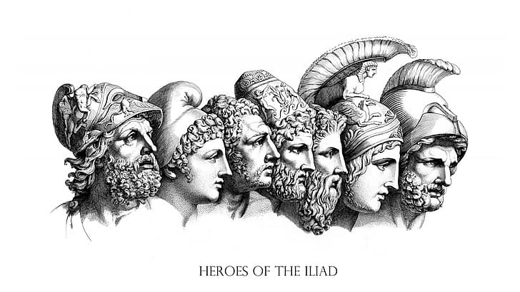 Wilhelm Tischbein, Heroes of The Iliad, Greek, Greece, Achilles