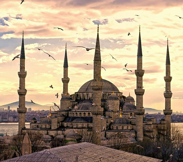 mosque, Hagia Sophia, Blue Mosque, HD wallpaper