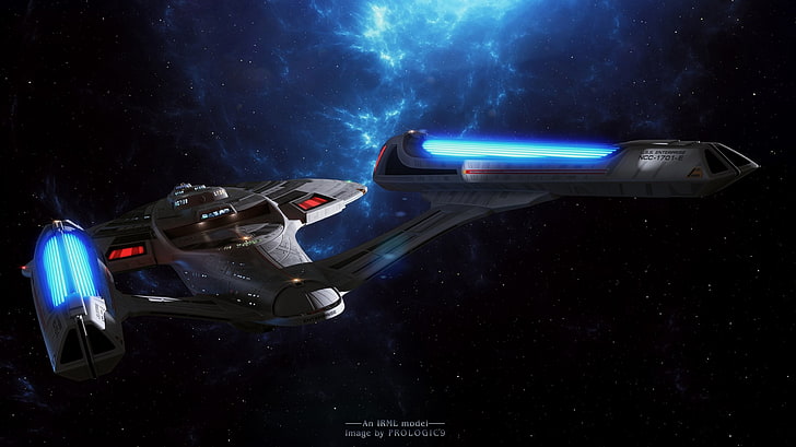 blue and grey aircraft digital wallpaper, Star Trek, USS Enterprise (spaceship)