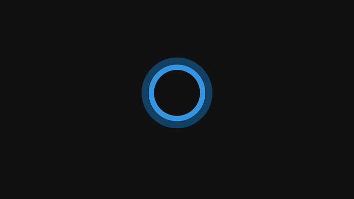 Circles, Cortana, minimalism, Windows 10 HD wallpaper