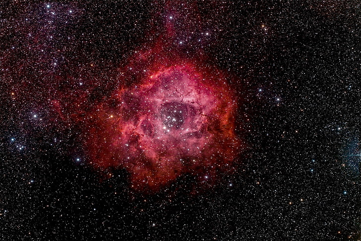 outer space, stars, beauty, Rosette Nebula, astronomy, star - space, HD wallpaper