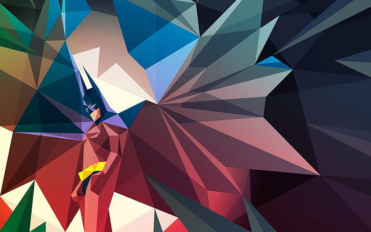 DC Batman abstract wallpaper, minimalism, vector, hero, backgrounds, HD wallpaper