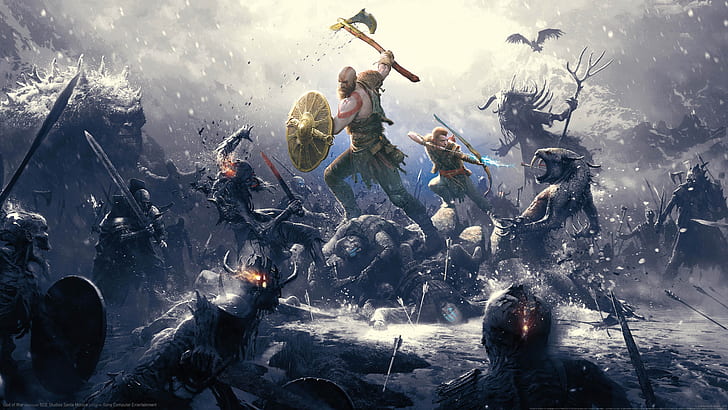 God of War, God of War (2018), digital art, Video Game Art HD wallpaper