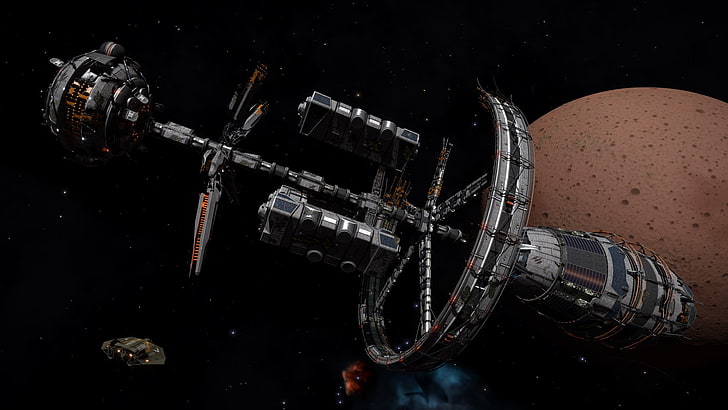 ASP Explorer, Damaged Starport, Elite: Dangerous, Orbis Station, HD wallpaper