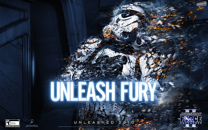 Star Wars: The Force Unleashed Stormtrooper HD, unleash fury poster