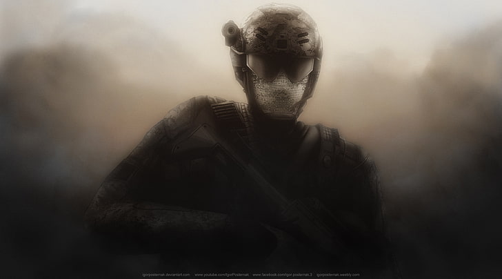 Soldier, man holding rifle wallpaper, Games, Call Of Duty, Battlefield HD wallpaper