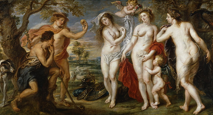 naked female painting, erotic, picture, Peter Paul Rubens, mythology, HD wallpaper
